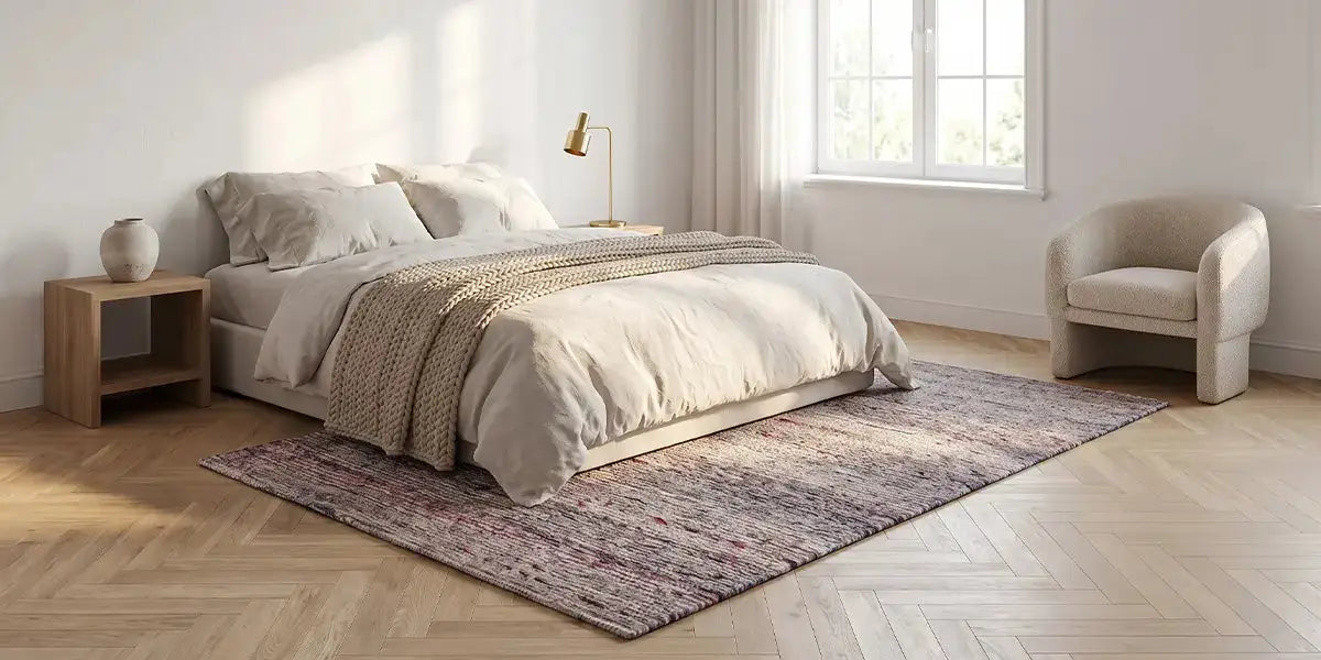 Vloerkleed in de slaapkamer: welke maat, kleur en materiaal kies je?