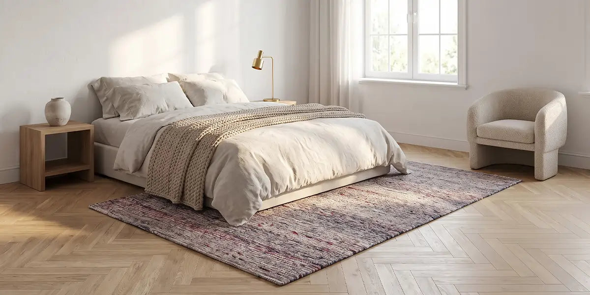 Vloerkleed in de slaapkamer: welke maat, kleur en materiaal kies je?