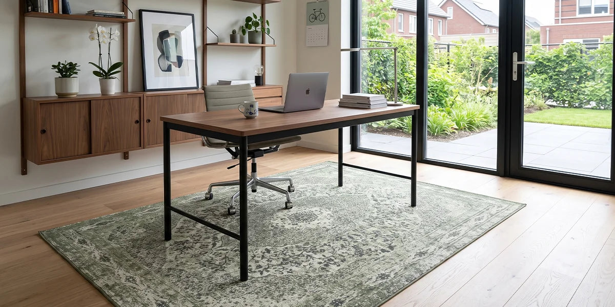 Welk vloerkleed kies je voor je thuiswerkplek?
