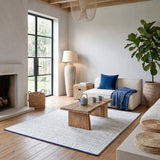 Kleurstaal TALUNE blauw / wit