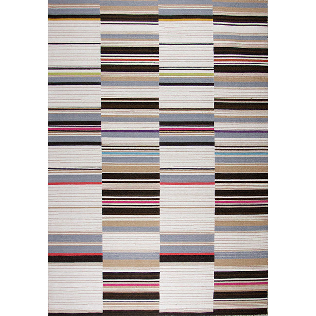 Bovenaanzicht van het vloerkleed BELLFORD in de kleur Bruin, gemaakt van 100% Wol.