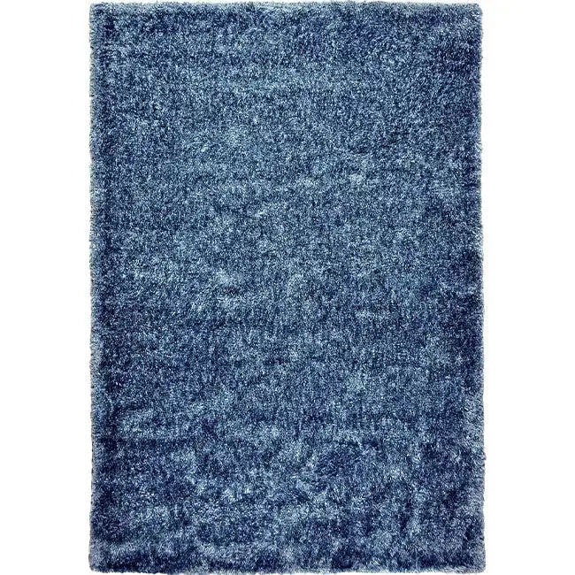 Bovenaanzicht van het vloerkleed BRAVON in de kleur Blauw, gemaakt van Polyester.