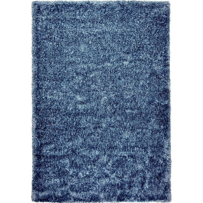 Bovenaanzicht van het vloerkleed BRAVON in de kleur Blauw, gemaakt van Polyester.