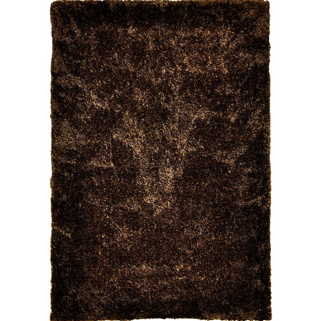 Bovenaanzicht van het vloerkleed BRAVON in de kleur Bruin, gemaakt van Polyester.