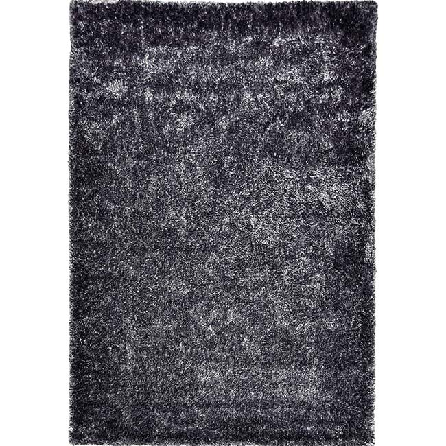 Bovenaanzicht van het vloerkleed BRAVON in de kleur Donker Grijs, gemaakt van Polyester.