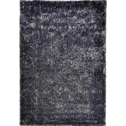 Bovenaanzicht van het vloerkleed BRAVON in de kleur Donker Grijs, gemaakt van Polyester.