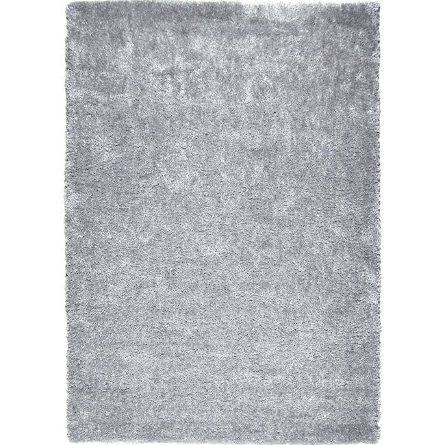 Bovenaanzicht van het vloerkleed BRAVON in de kleur Grijs, gemaakt van Polyester.