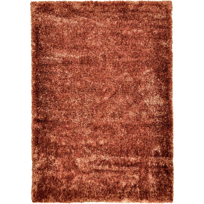 Bovenaanzicht van het vloerkleed BRAVON in de kleur Koper, gemaakt van Polyester.