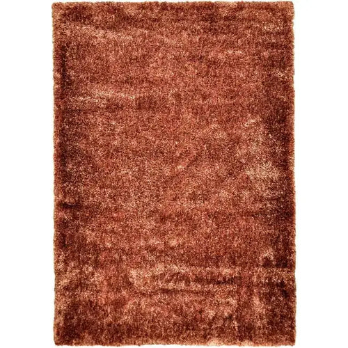 Bovenaanzicht van het vloerkleed BRAVON in de kleur Koper, gemaakt van Polyester.