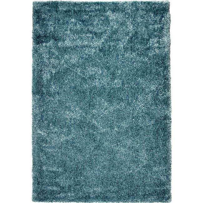 Bovenaanzicht van het vloerkleed BRAVON in de kleur Licht Blauw, gemaakt van Polyester.