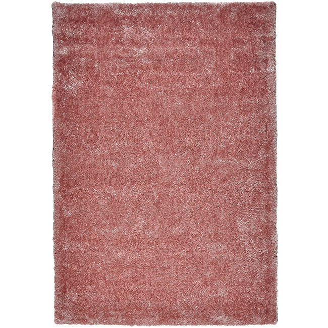 Bovenaanzicht van het vloerkleed BRAVON in de kleur Roze, gemaakt van Polyester.