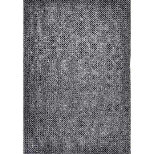 Bovenaanzicht van het vloerkleed BRISETTE in de kleur Donker Grijs, gemaakt van 100% Wol.