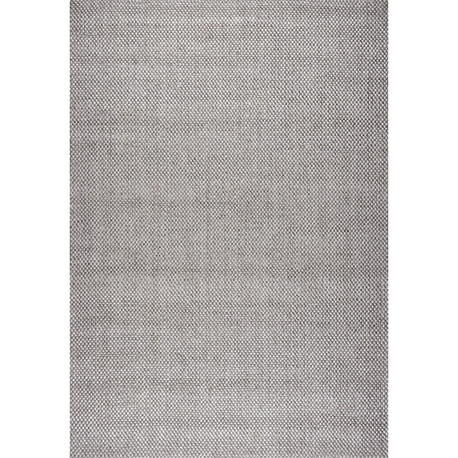 Bovenaanzicht van het vloerkleed COVO in de kleuren Beige / Bruin, gemaakt van Wol en Viscose mix.