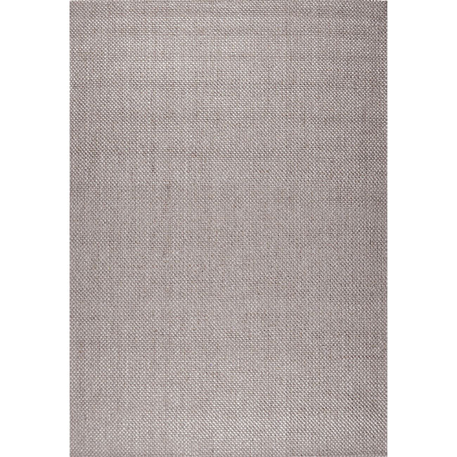 Bovenaanzicht van het vloerkleed COVO in de kleuren Beige / Zalm, gemaakt van Wol en Viscose mix.