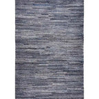 Bovenaanzicht van het vloerkleed CRESSON in de kleuren Bruin / Blauw, gemaakt van 100% Wol.