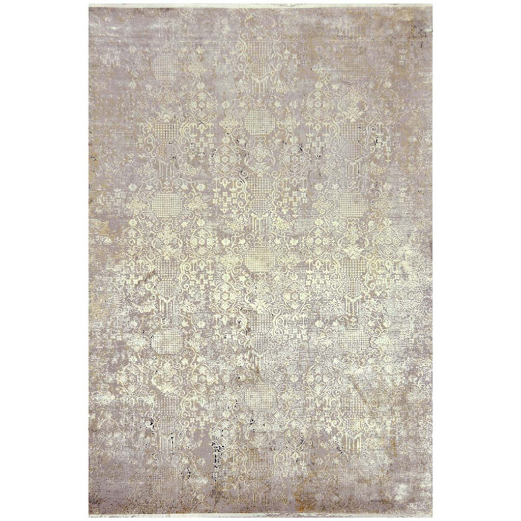 Bovenaanzicht van het vloerkleed DAREON in de kleur Beige, gemaakt van Polyester.