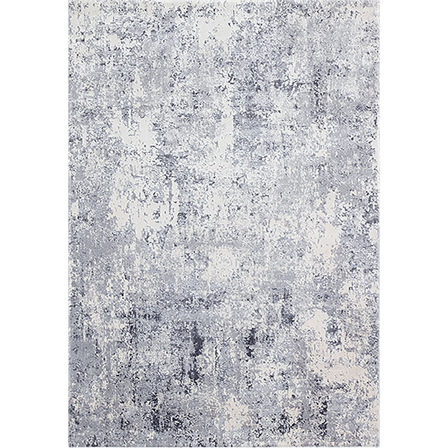 Bovenaanzicht van het vloerkleed DRAVEN in de kleuren Creme / Grijs, gemaakt van Polyester.