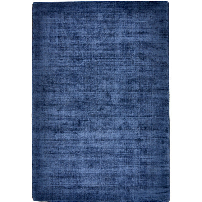 Bovenaanzicht van het vloerkleed DURELLE in de kleur Blauw, gemaakt van Polyester.
