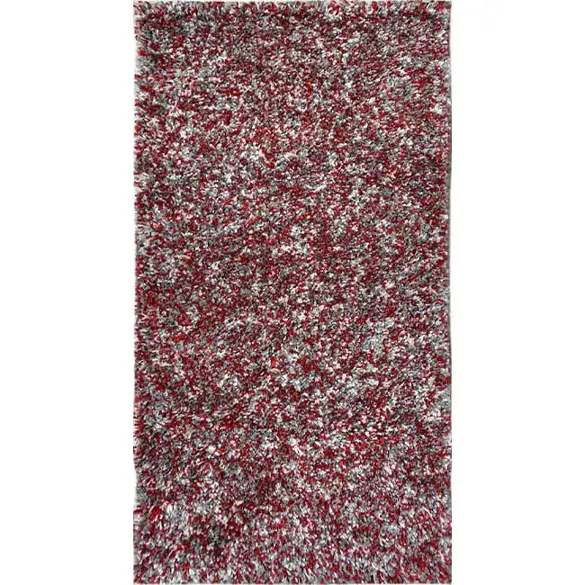 Bovenaanzicht van het vloerkleed HALVOR Klein in de kleur Rood, gemaakt van Polyester.