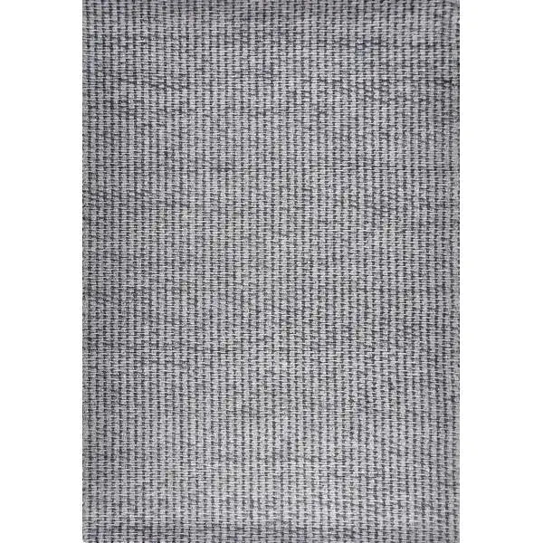 Bovenaanzicht van het vloerkleed HUXLEY in de kleur Zilver, gemaakt van Wol en Viscose mix.