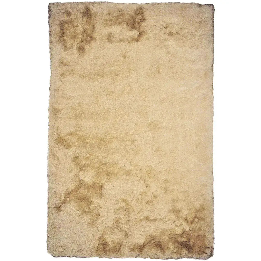 Bovenaanzicht van het vloerkleed INDIRA in de kleur Beige, gemaakt van Polyester.