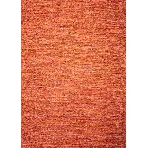 Bovenaanzicht van het vloerkleed LYDEN in de kleur Oranje, gemaakt van Katoen.