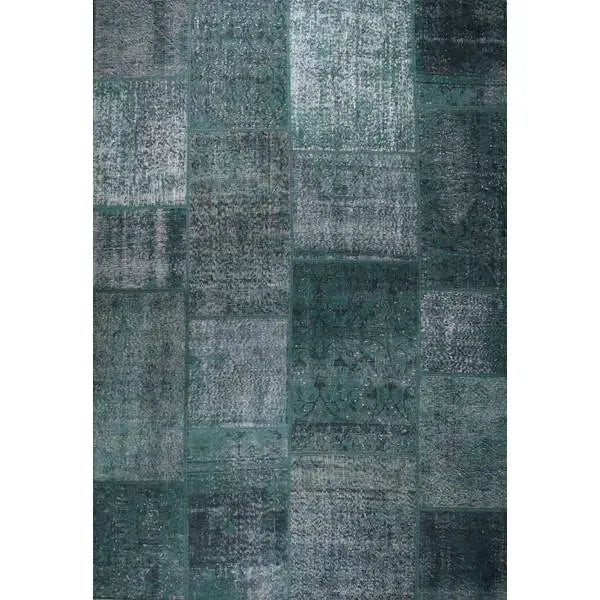 Bovenaanzicht van het vloerkleed NEXON patch in de kleur Groen, gemaakt van Polyester.
