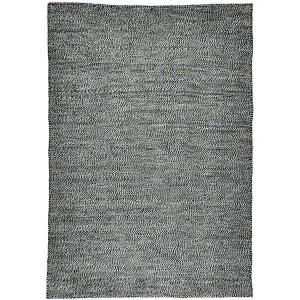 Bovenaanzicht van het vloerkleed PREDIN in de kleur Grijs, gemaakt van Polyester.