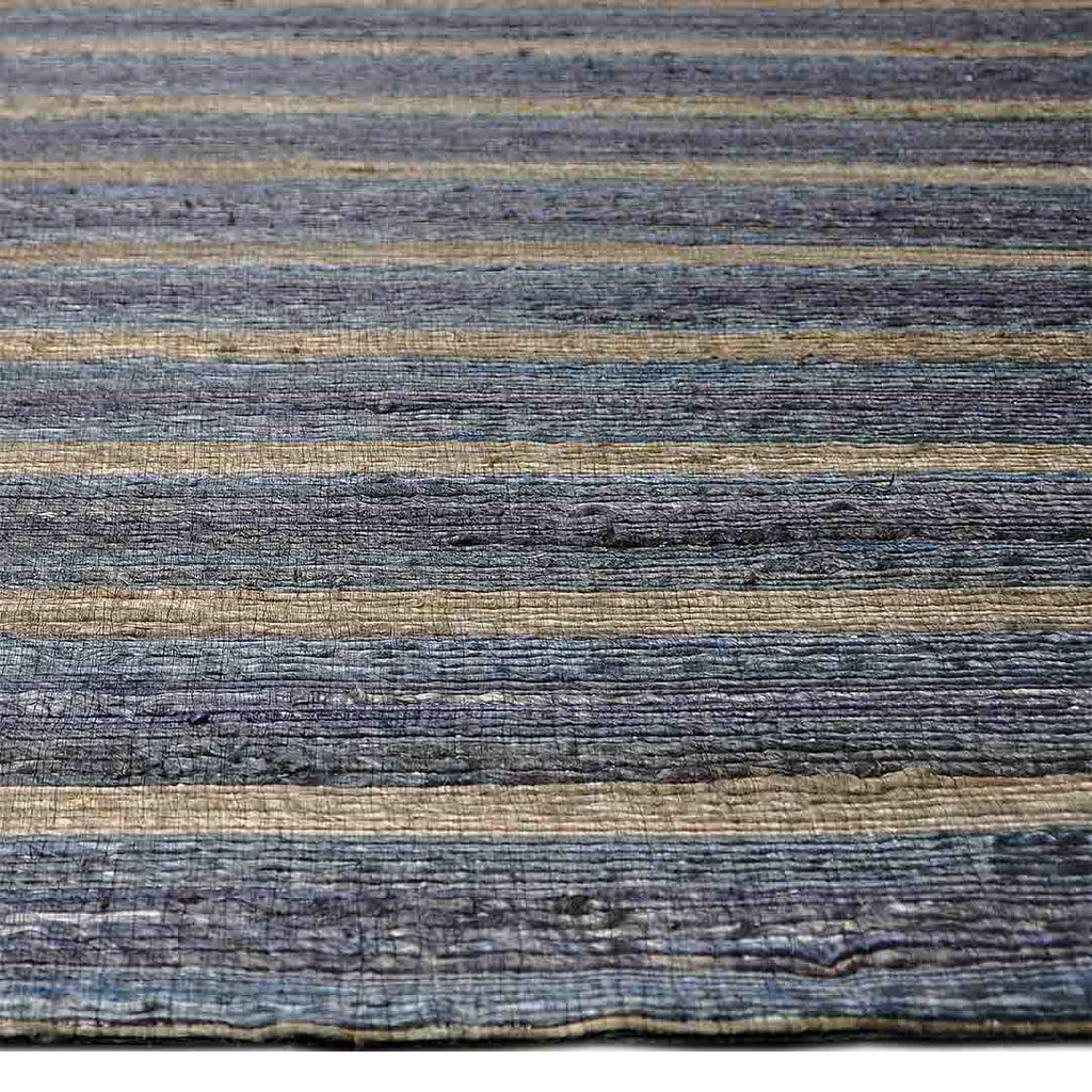 Zijkant detail aanzicht van het vloerkleed RALDER in de kleuren Multikleurig / Goud / Grijs, gemaakt van Katoen.