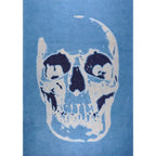Bovenaanzicht van het vloerkleed SAVIK in de kleur Blauw, gemaakt van Katoen.