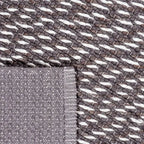 Achterkant hoek aanzicht van het vloerkleed SOREN in de kleuren Wit / Mix, gemaakt van Wol mix.