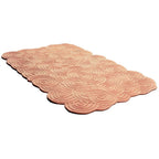 Diagonaal aanzicht van het vloerkleed SYLON in de kleur Roze, gemaakt van 100% Wol.
