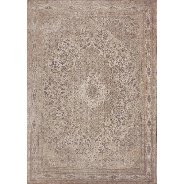 Bovenaanzicht van het vloerkleed TALMAR in de kleur Beige, gemaakt van Katoen.