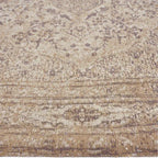 Zijkant detail aanzicht van het vloerkleed TALMAR in de kleur Beige, gemaakt van Katoen.