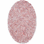 Bovenaanzicht van het vloerkleed TALRON UP ovaal in de kleuren Roest / Roze, gemaakt van Wol en Viscose mix.