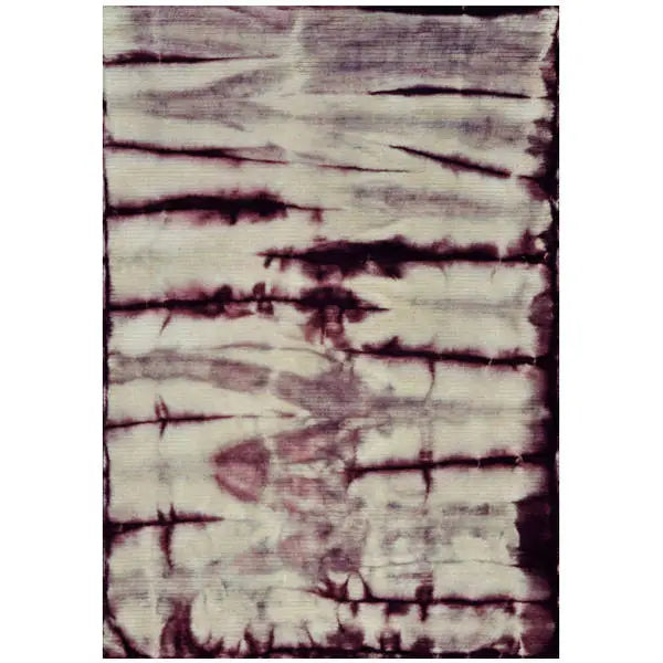 Bovenaanzicht van het vloerkleed TARLEN-DYE in de kleur Bordeaux Rood, gemaakt van 100% Wol.