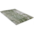Diagonaal aanzicht van het vloerkleed VALCERA in de kleur FC Groen, gemaakt van Viscose.