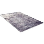 Diagonaal aanzicht van het vloerkleed VALCERA in de kleur FE Blauw, gemaakt van Viscose.
