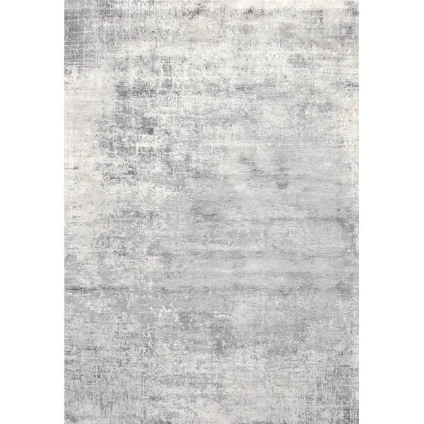 Bovenaanzicht van het vloerkleed VALCERA in de kleuren Grijs / Beige, gemaakt van Viscose.